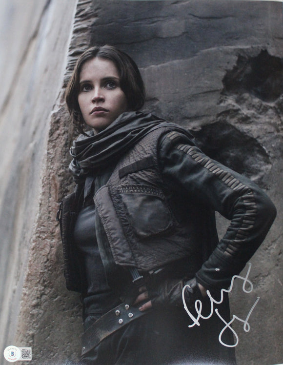 Felicity Jones 11X14 signed in Silver With Beckett Star Wars Rogue One