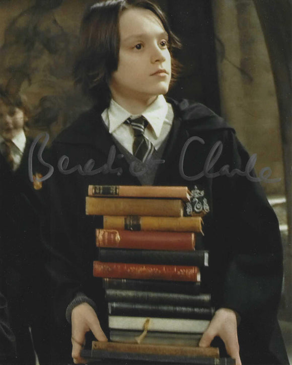 Benendict Clarke 10X8 signed in Silver Harry Potter