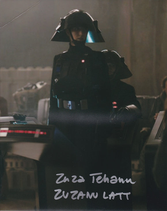 Zazu Tehann 10x8 signed in Silver Star Wars Solo