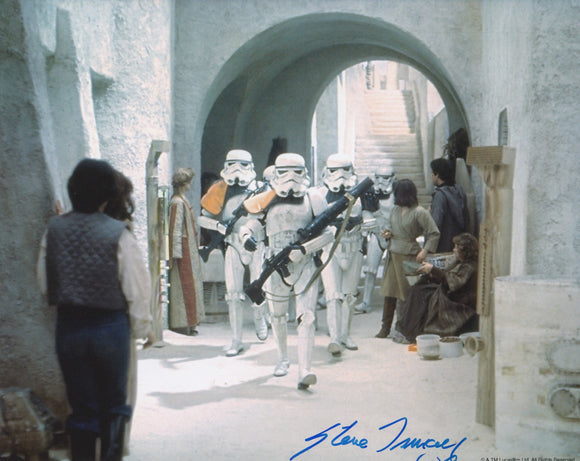 Steve Ismay 10x8 signed in Blue Star Wars A New Hope