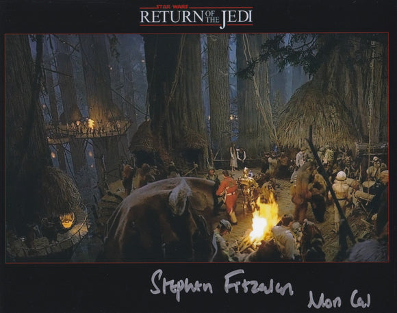 Stephen Fitzalan 10x8 signed in Silver Star Wars Return Of The Jedi
