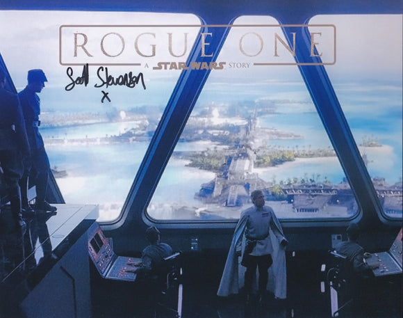 Scott Stephenson 10x8 signed in Black Star Wars Rouge One
