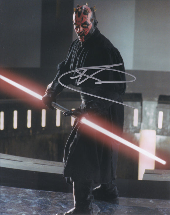 Ray Park 10x8 signed in Silver Star Wars