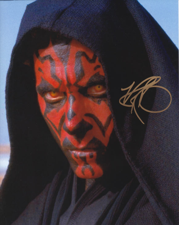 Ray Park 10x8 signed in Gold Star Wars