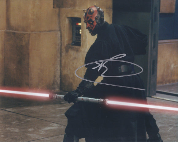 Ray Park 10x8 signed in Silver Star Wars