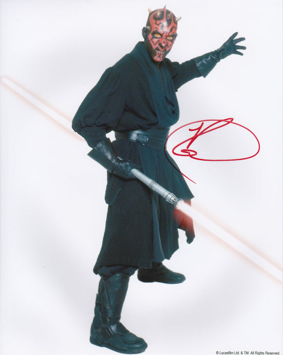 Ray Park 10x8 signed in Red Star Wars