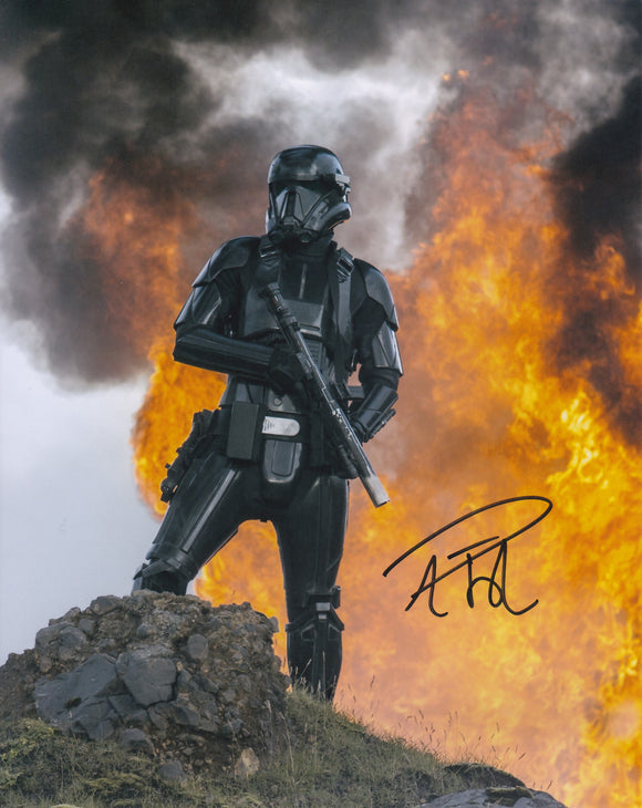 Rodney Tosh 10x8 signed in Black Star Wars Rouge One