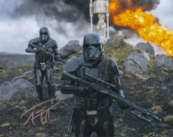 Rodney Tosh 10x8 signed in Bronze Star Wars Rouge One