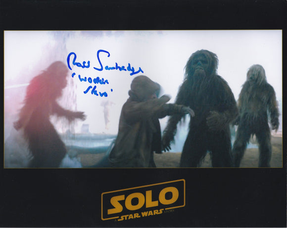 Ross Sandbridge 10x8 signed in Blue Star Wars Solo