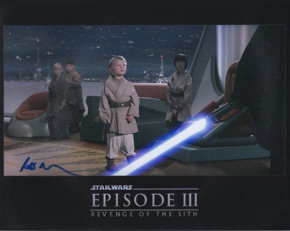 Ross Beadman 10x8 signed in Blue Star Wars Revenge Of The Sith