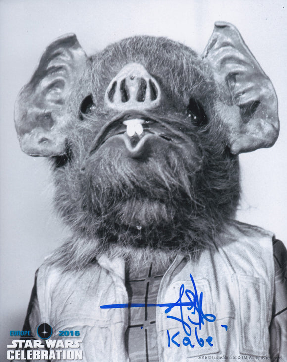 Rusty Goffe 10x8 signed in Blue Star Wars celebration