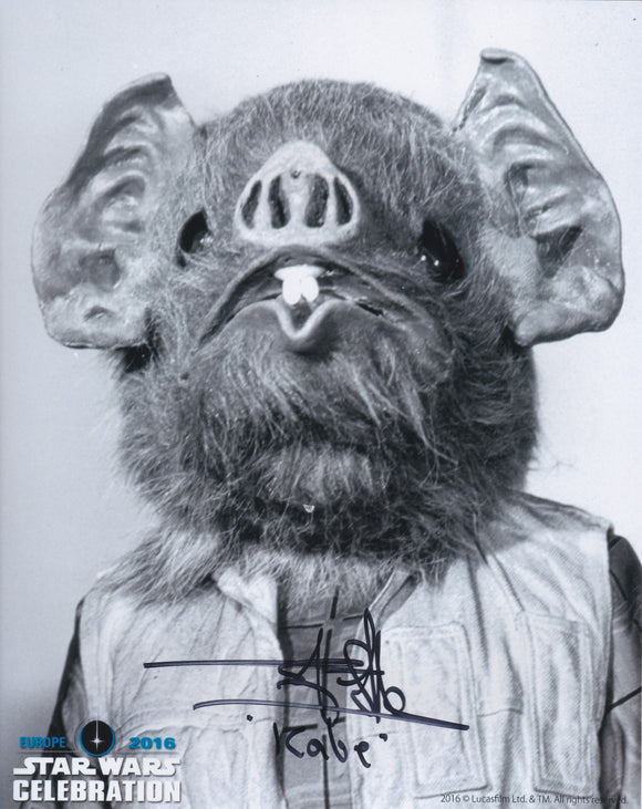 Rusty Goffe 10x8 signed in Black Star Wars celebration