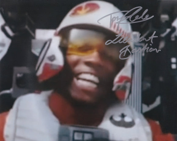 Tosin Cole 10x8 signed in Silver Star Wars LOW RES IMAGE