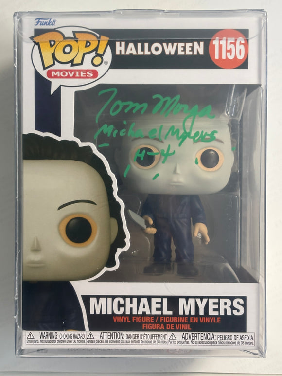 Tom Morga Signed Michael Myers Funko in Green Paint Pen Halloween