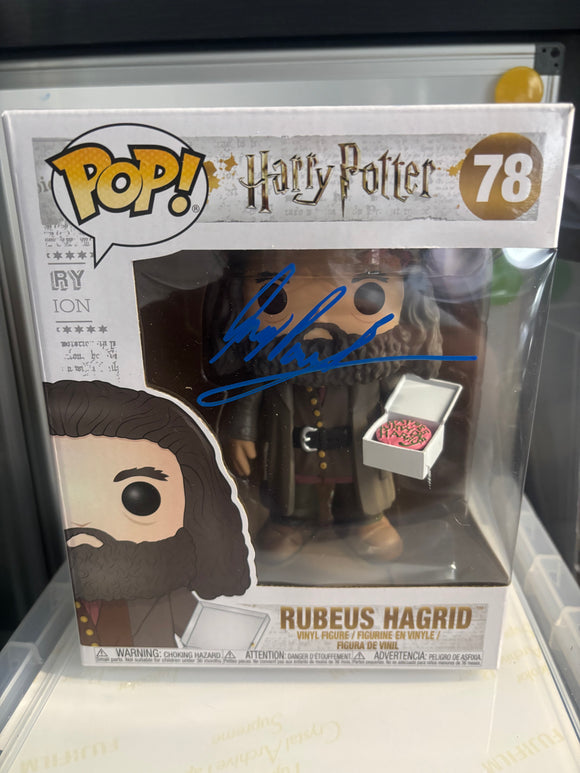 Greg Powell Hagrid Harry Potter Funko Funko Signed in Blue Paint Pen