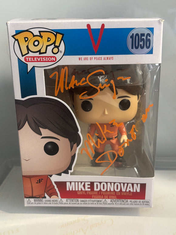 Marc Signer Mike Donovan V Funko Signed in Orange Paint Pen
