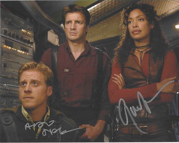Alan Tudyk and Gina Torres Firefly 10x8 DOUBLE signed in Silver Pen