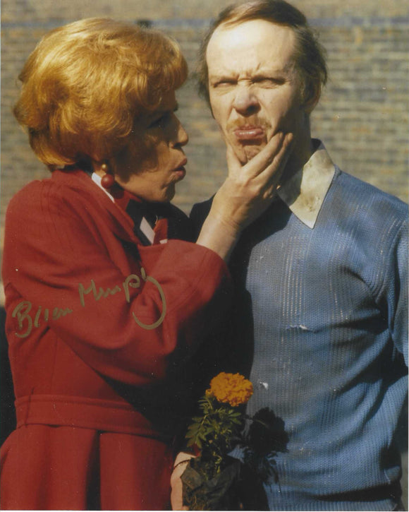 Brian Murphy George and Mildred 10x8 Signed in Gold Pen