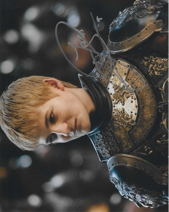Jack Gleeson Game of Thrones 10x8 Signed in Silver Pen