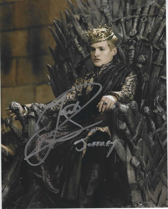 Jack Gleeson Game of Thrones 10x8 Signed in Silver Pen