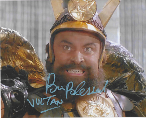 Brian Blessed Flash Gordan 10x8 Signed in Blue Paint Pen