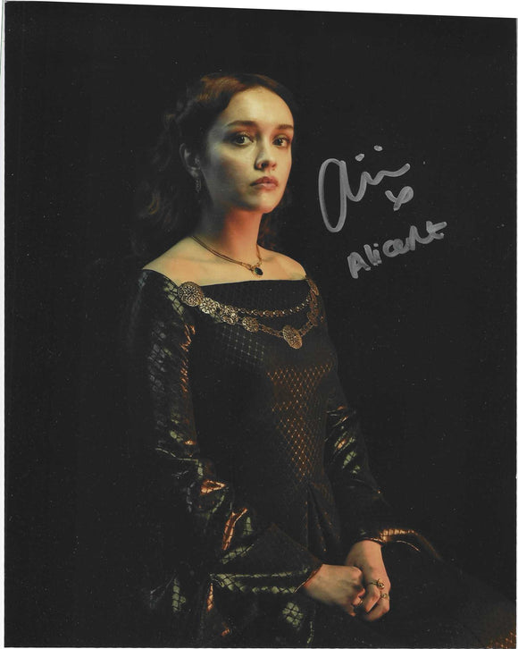 Olivia Cook House of the Dragon 10x8 signed in Silver Pen