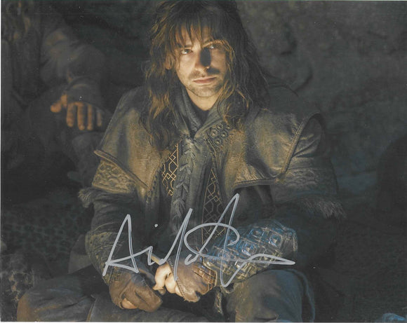 Aiden Turner The Hobbit 10x8 Signed in White Paint Pen