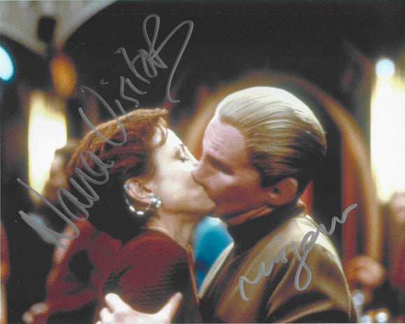 Nana Visitor and René Auberjonois Star Trek 10x8 Double Signed in Silver Pen