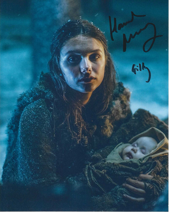 Hannah Murray Game of Thrones 10x8 Signed in Black Pen