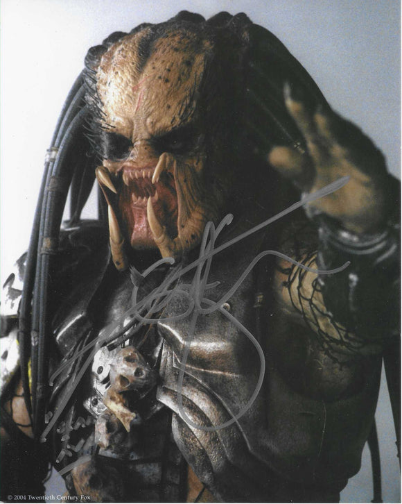 Ian Whyte Predator 10x8 signed In Silver Pen