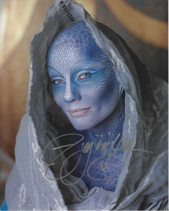 Virgina Hey Farscape 10x8 Signed in Silver Pen