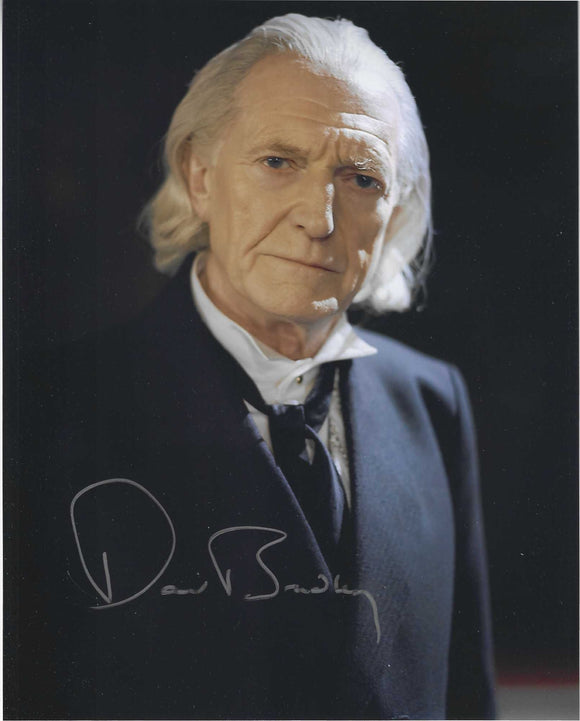 David Bradley Doctor Who 10x8 Signed in Silver