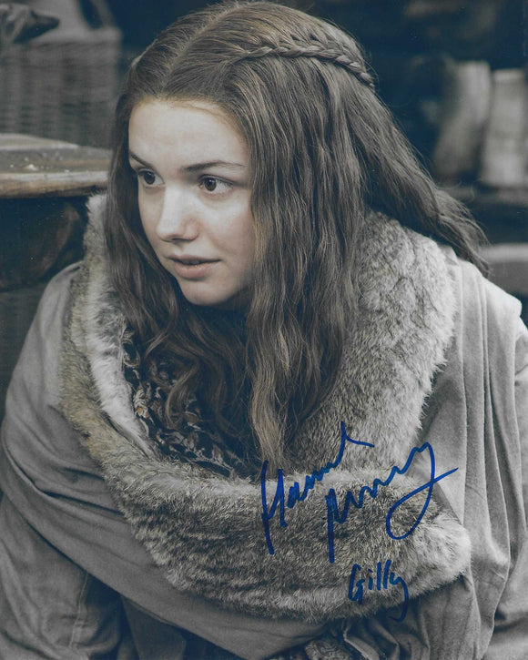 Hannah Murray Game of Thrones 10x8 Signed in Blue Pen