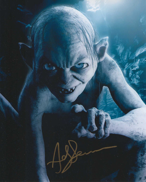 Andy Serkis Lord of the Rings 10x8 Signed in Silver Pen