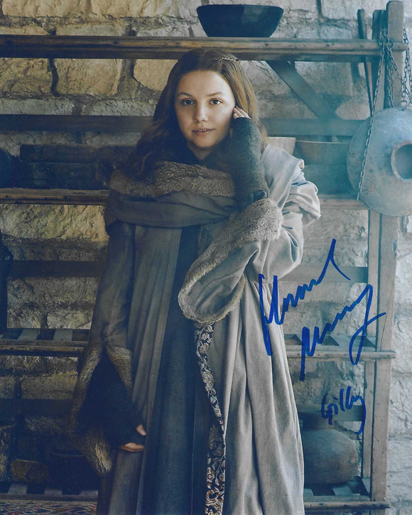 Hannah Murray Game of Thrones 10x8 Signed in Blue Pen