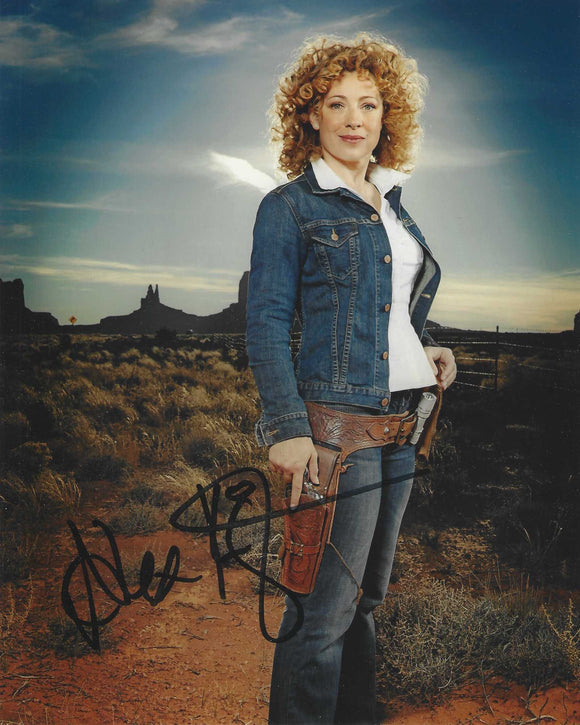 Alex Kingston Doctor Who 10x8 Signed in Black Pen