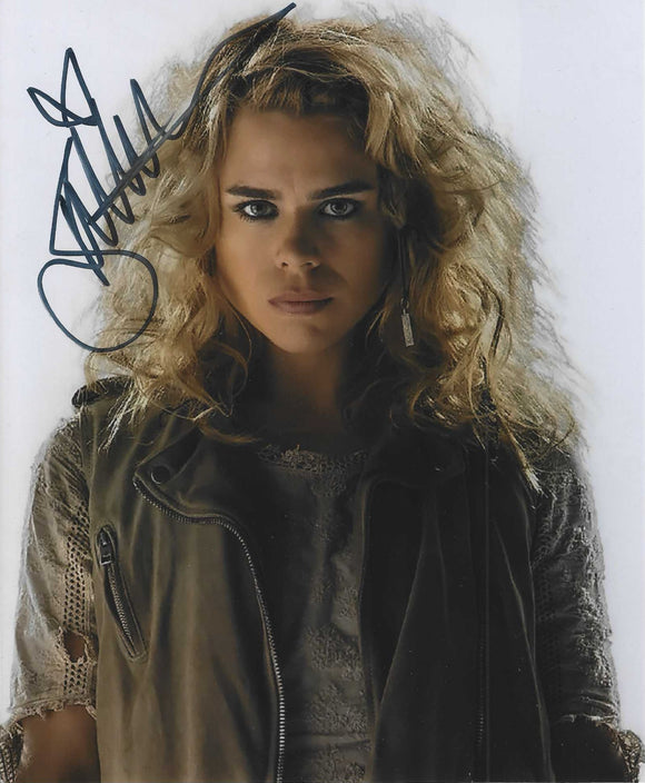 Billie Piper ビリー・パイパー直筆サイン入りフォト SWAU認証 Billie Piper 10x8 Signed in Black Doctor Who – Showmasters Comic