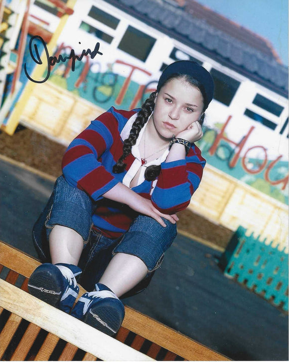Dani Harmer 10 X 8 signed in Black Tracy Beaker