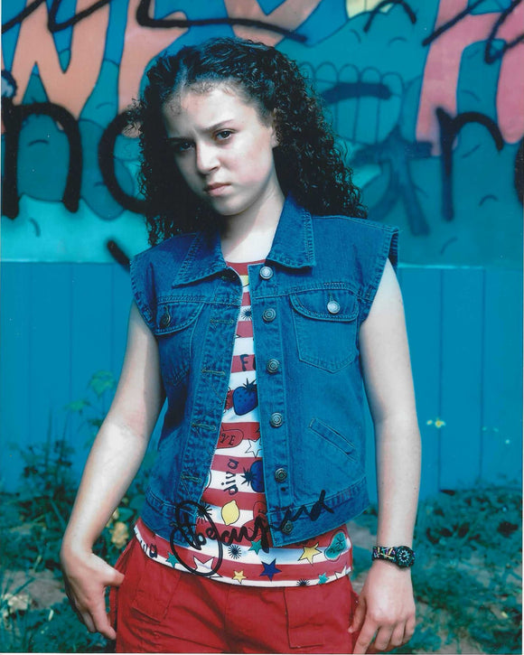 Dani Harmer 10 X 8 signed in Black Tracy Beaker