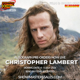 Christopher Lambert Pre-order Film and Comic Con Glasgow 2026 FCCG2026