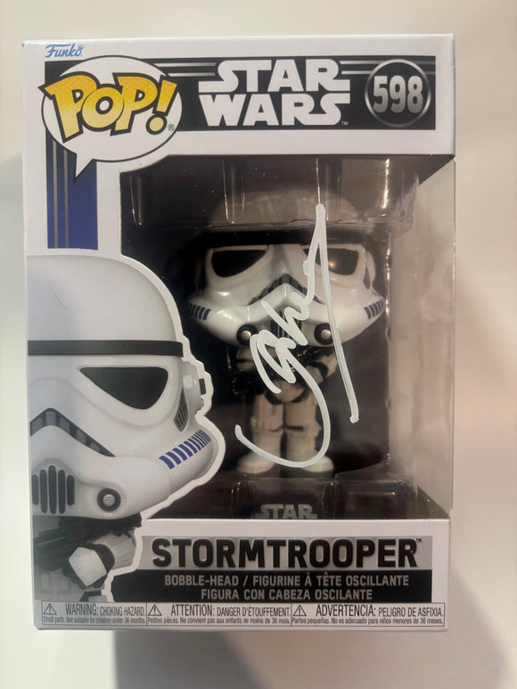 Gerry Sherard Signed Stormtrooper Funko Signed in White Paint Pen
