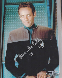 Alexander Siddig 10x8 signed in silver DST Official Picture Star Trek