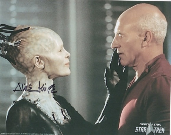 Alice Krige 10x8 signed in black DST Official Picture Star Trek First Contact