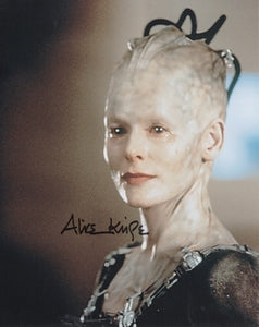 Alice Krige 10x8 signed in black Star Trek First Contact