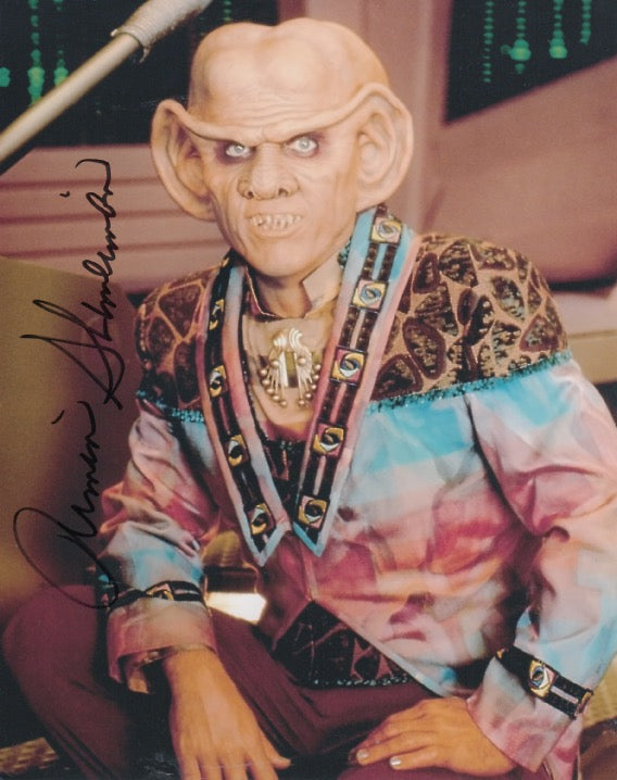 Armin Shimerman 10x8 signed in silver
