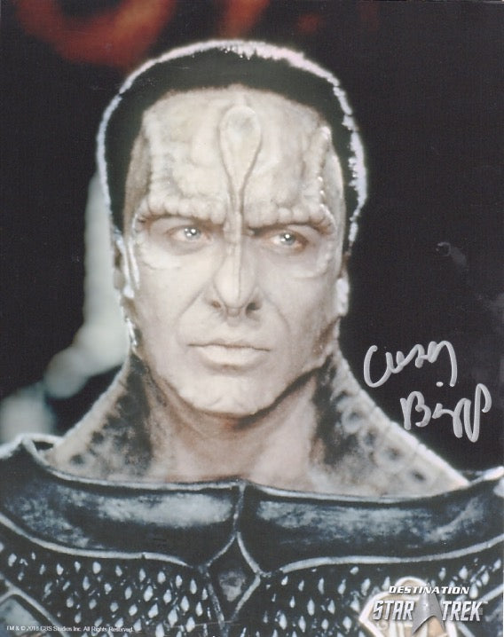 Casey Biggs 10x8 signed in silver DST Official Picture Star Trek