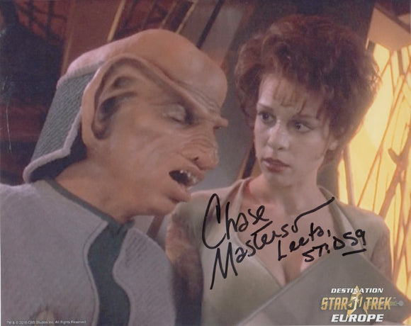 Chase Masterson 10x8 signed in black DST50 Official Picture