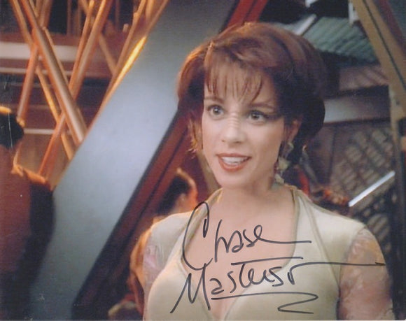Chase Masterson 10x8 signed in black Star Trek