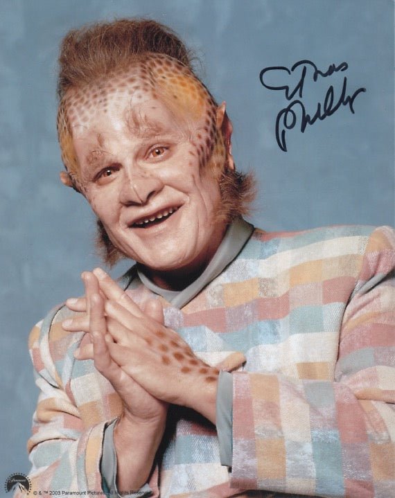 Ethan Phillips 10x8 signed in black Star Trek