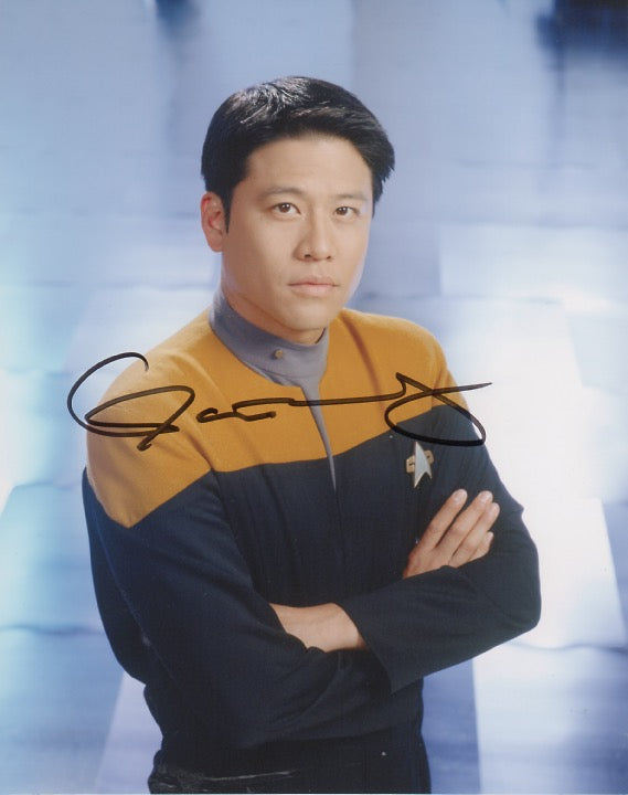 Garrett Wang 10x8 signed in black Star Trek